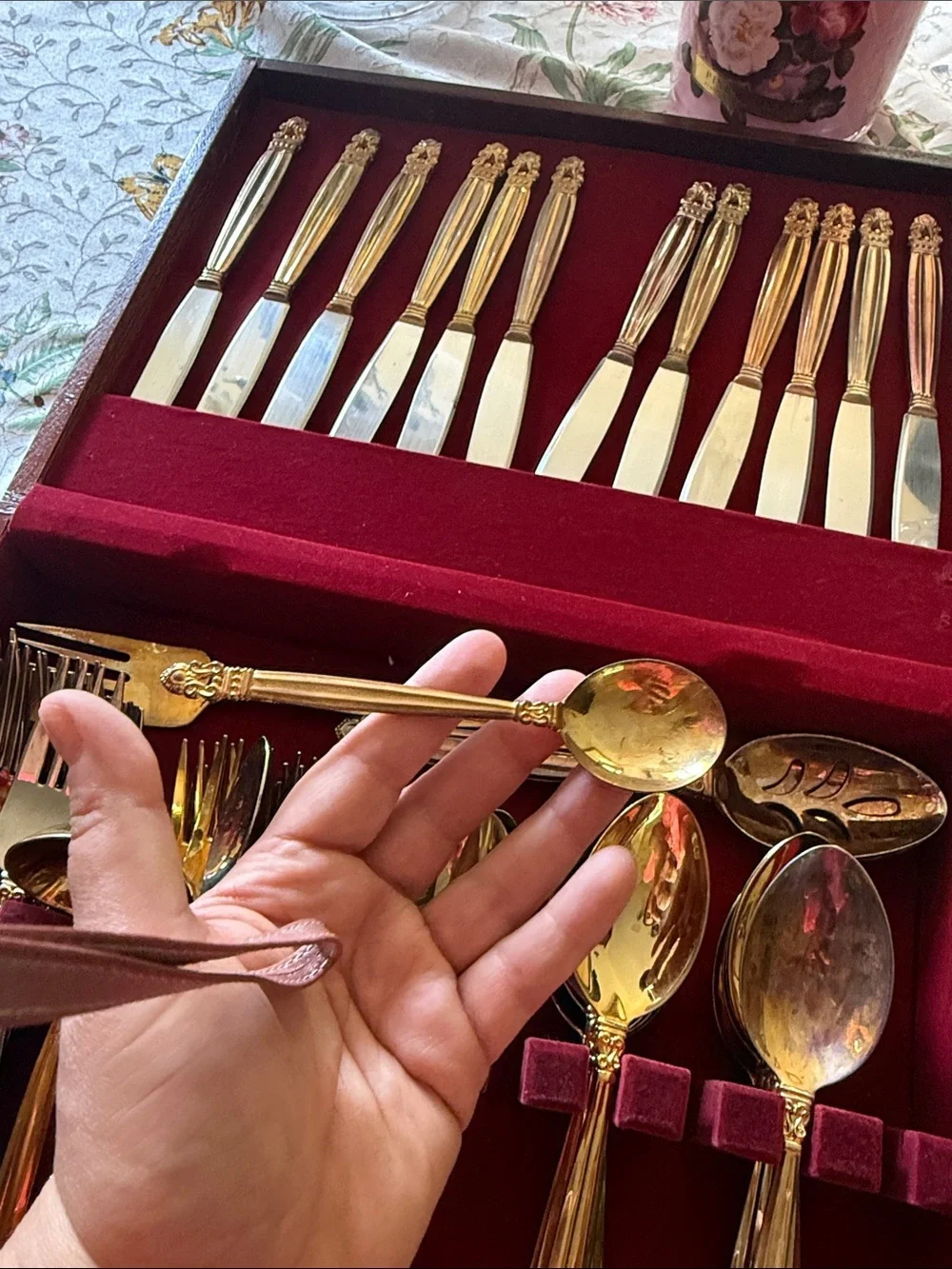Vintage Godinger Gold Plated Flatware 65 piece Set